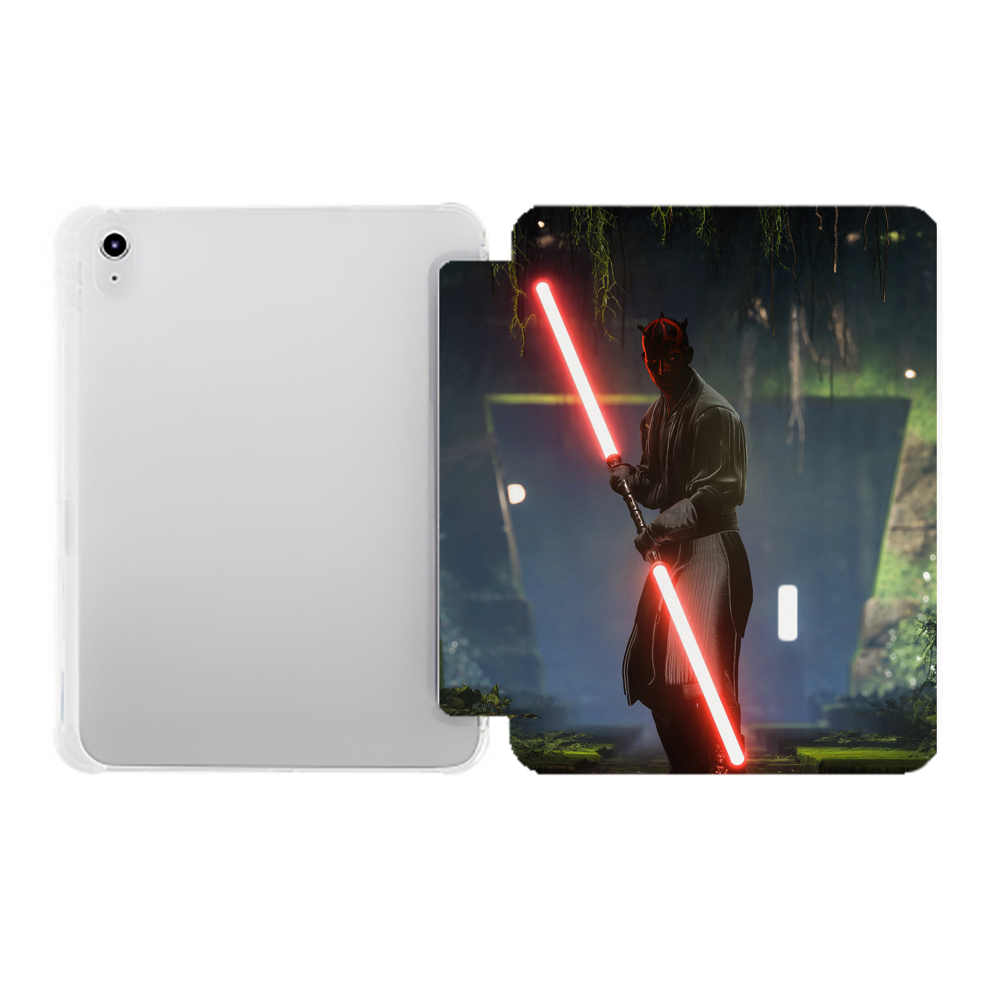 （画像用） スター・ウォーズ Star Wars IPad ケース ペン収納付き 三つ折りスタンド PUレザー×シリコン 対応機種9.5/10.5/10.9インチ